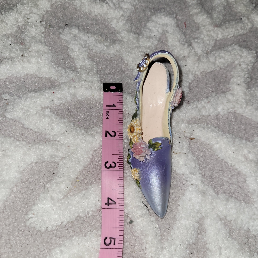 Floral Embellished Purple Mini Heel Just The Right Shoe 2000s - Picture 2 of 6